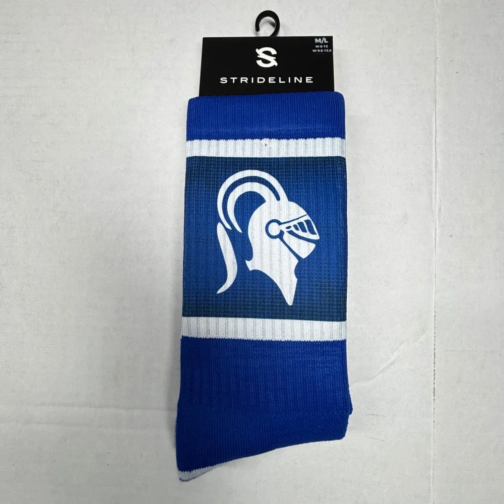 Strideline Royal Crew Socks Men's M/L Blue‎ Knight NWT